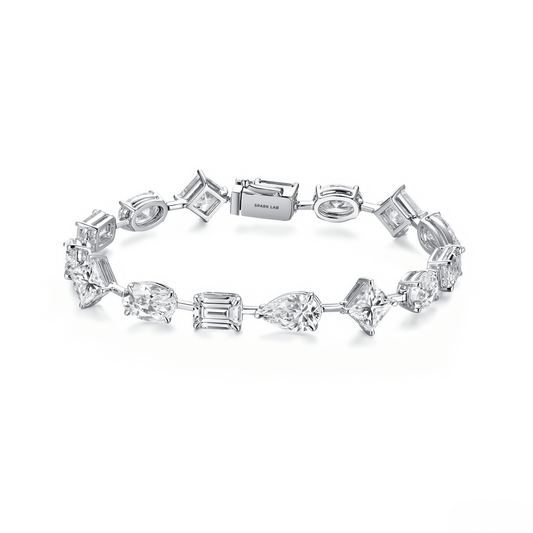 The Multi - Fancy Diamond Bracelet - SparkLab Gems