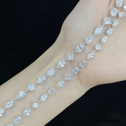 The Multi - Fancy Diamond Bracelet - SparkLab Gems