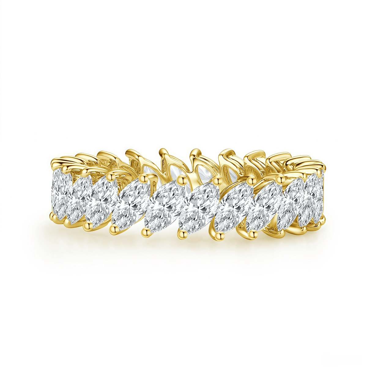 The North - South Marquise Eternity Band - SparkLab Gems
