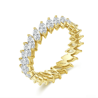 The North - South Marquise Eternity Band - SparkLab Gems