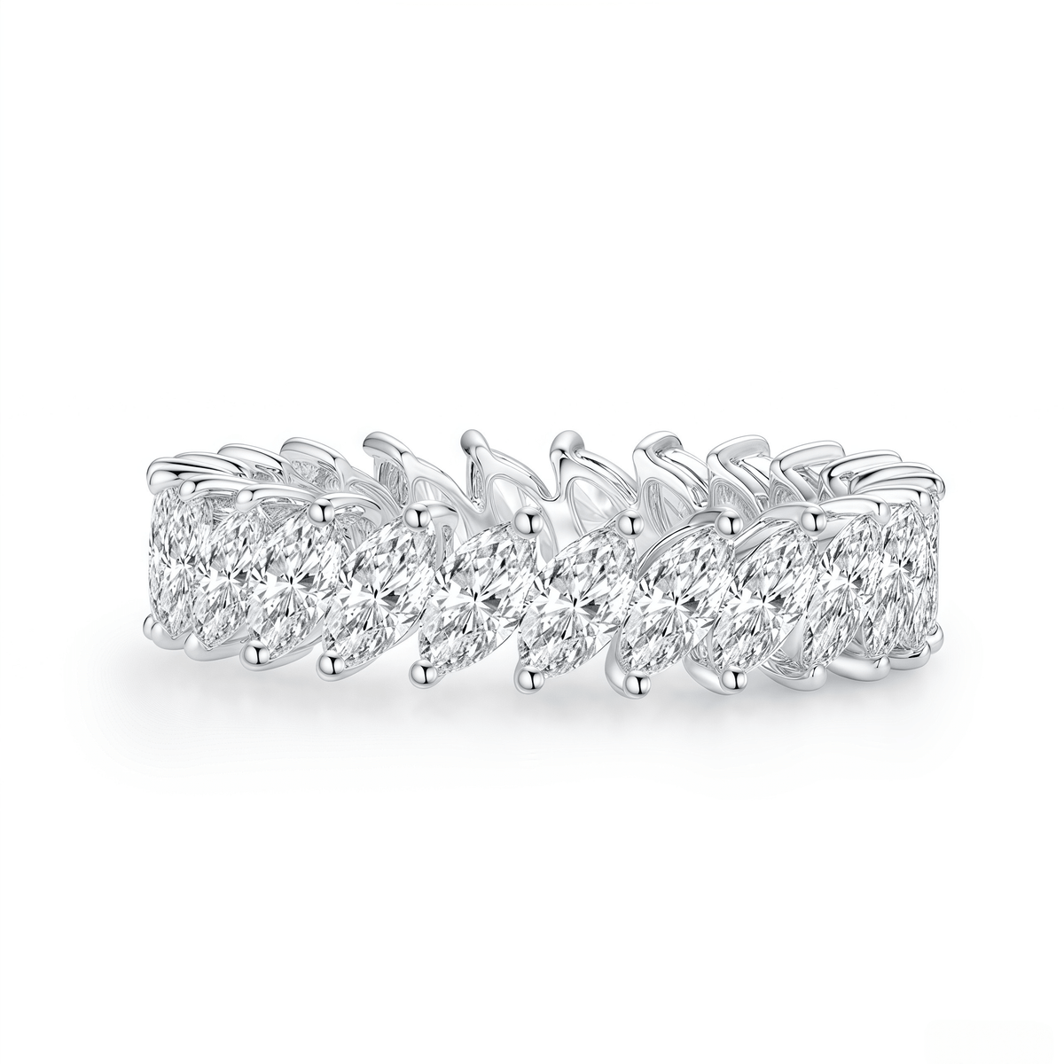 The North - South Marquise Eternity Band - SparkLab Gems