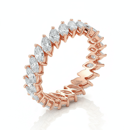 The North - South Marquise Eternity Band - SparkLab Gems