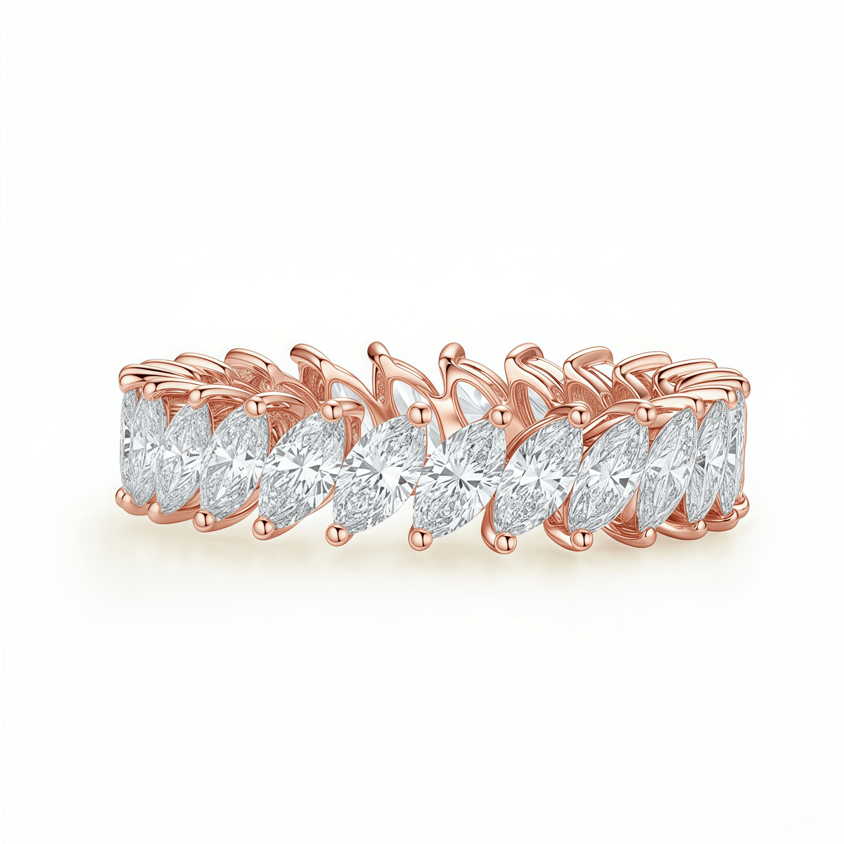 The North - South Marquise Eternity Band - SparkLab Gems