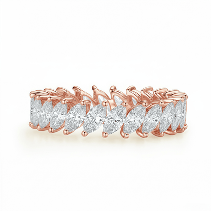 The North - South Marquise Eternity Band - SparkLab Gems