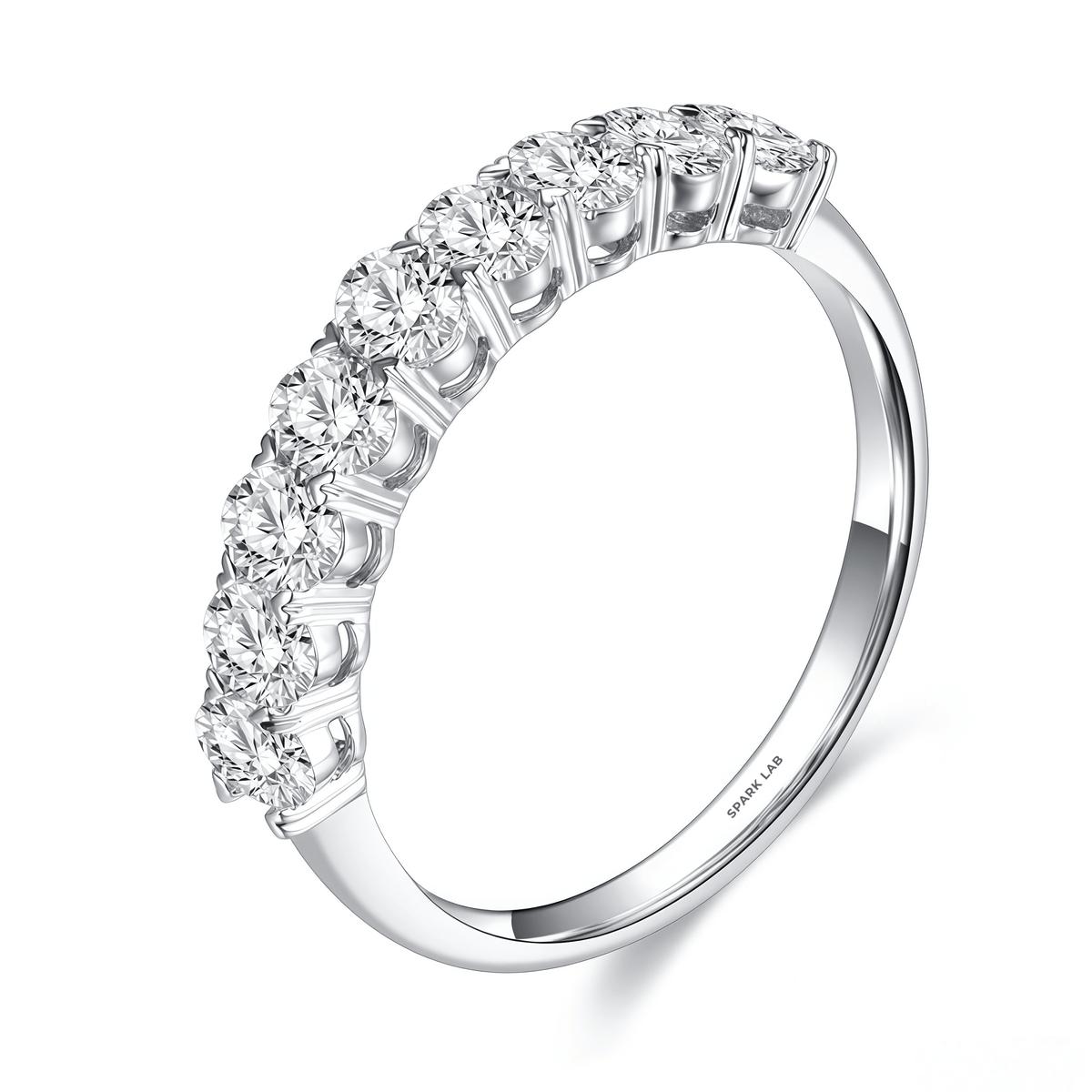 The Oval Diamond Eternity Band - SparkLab Gems