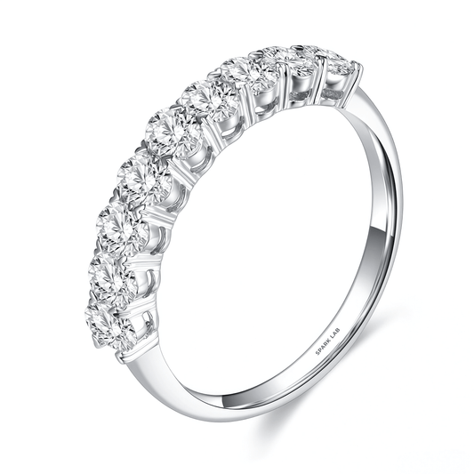 The Oval Diamond Eternity Band - SparkLab Gems