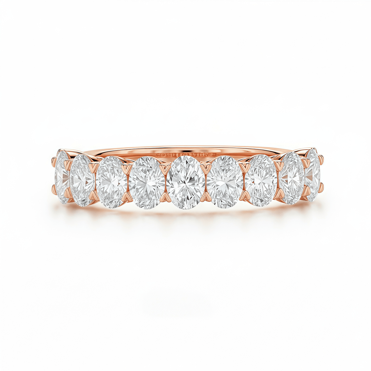 The Oval Diamond Eternity Band - SparkLab Gems