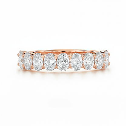The Oval Diamond Eternity Band - SparkLab Gems