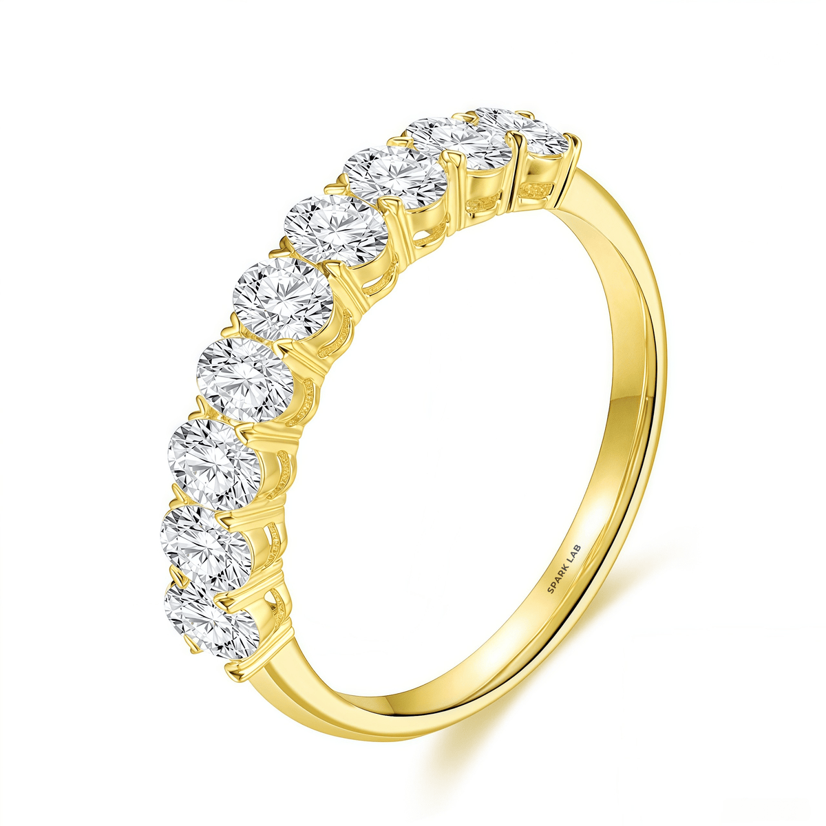 The Oval Diamond Eternity Band - SparkLab Gems