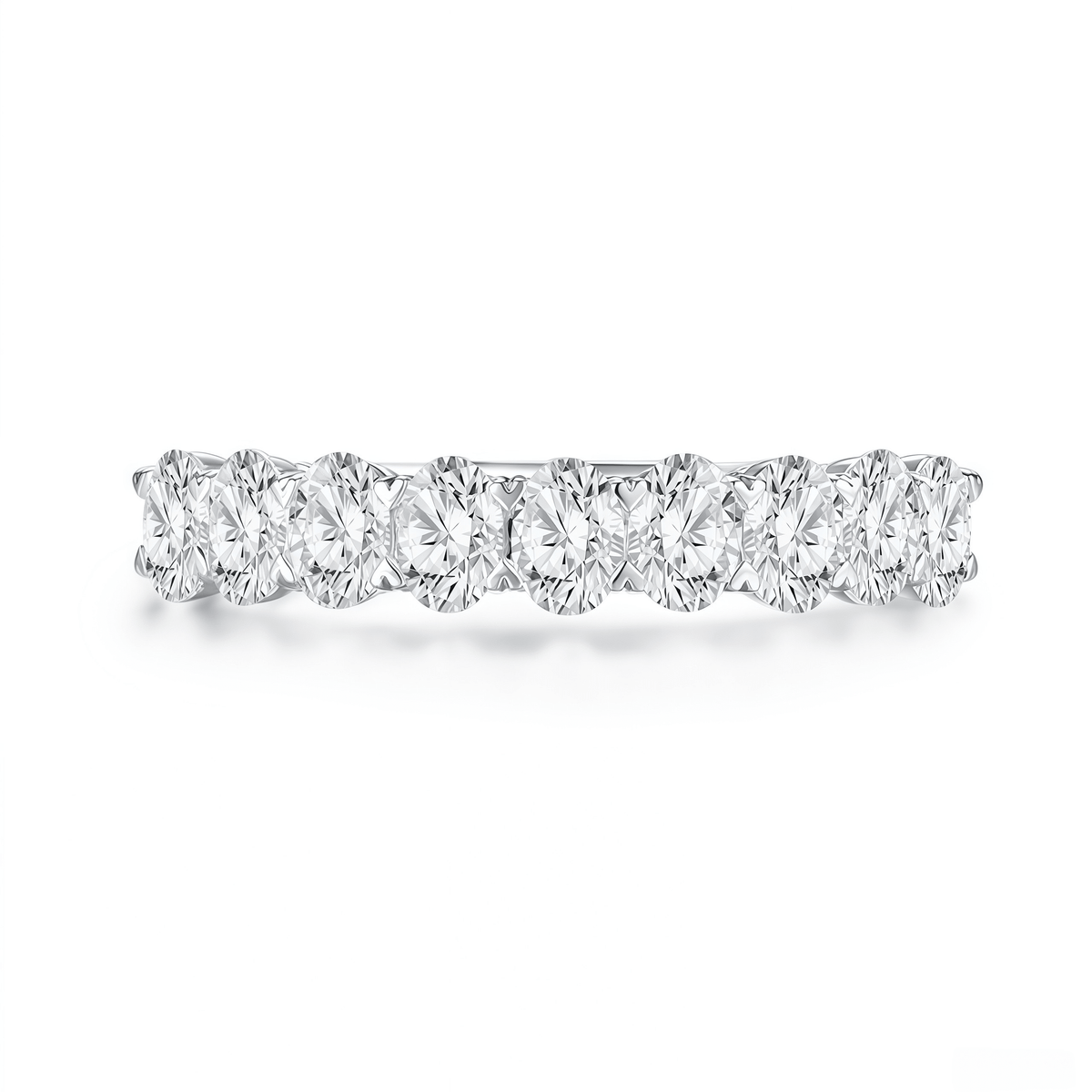 The Oval Diamond Eternity Band - SparkLab Gems