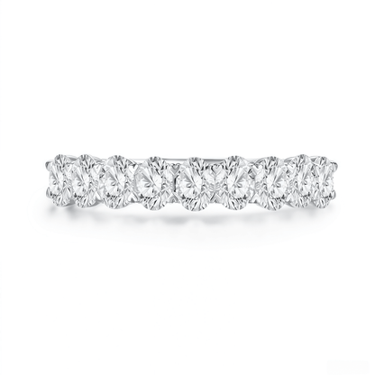 The Oval Diamond Eternity Band - SparkLab Gems