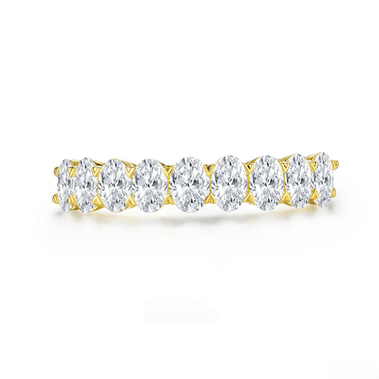 The Oval Diamond Eternity Band - SparkLab Gems