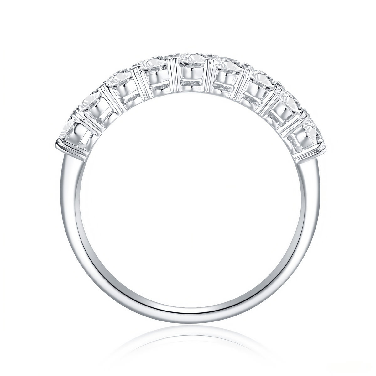The Oval Diamond Eternity Band - SparkLab Gems