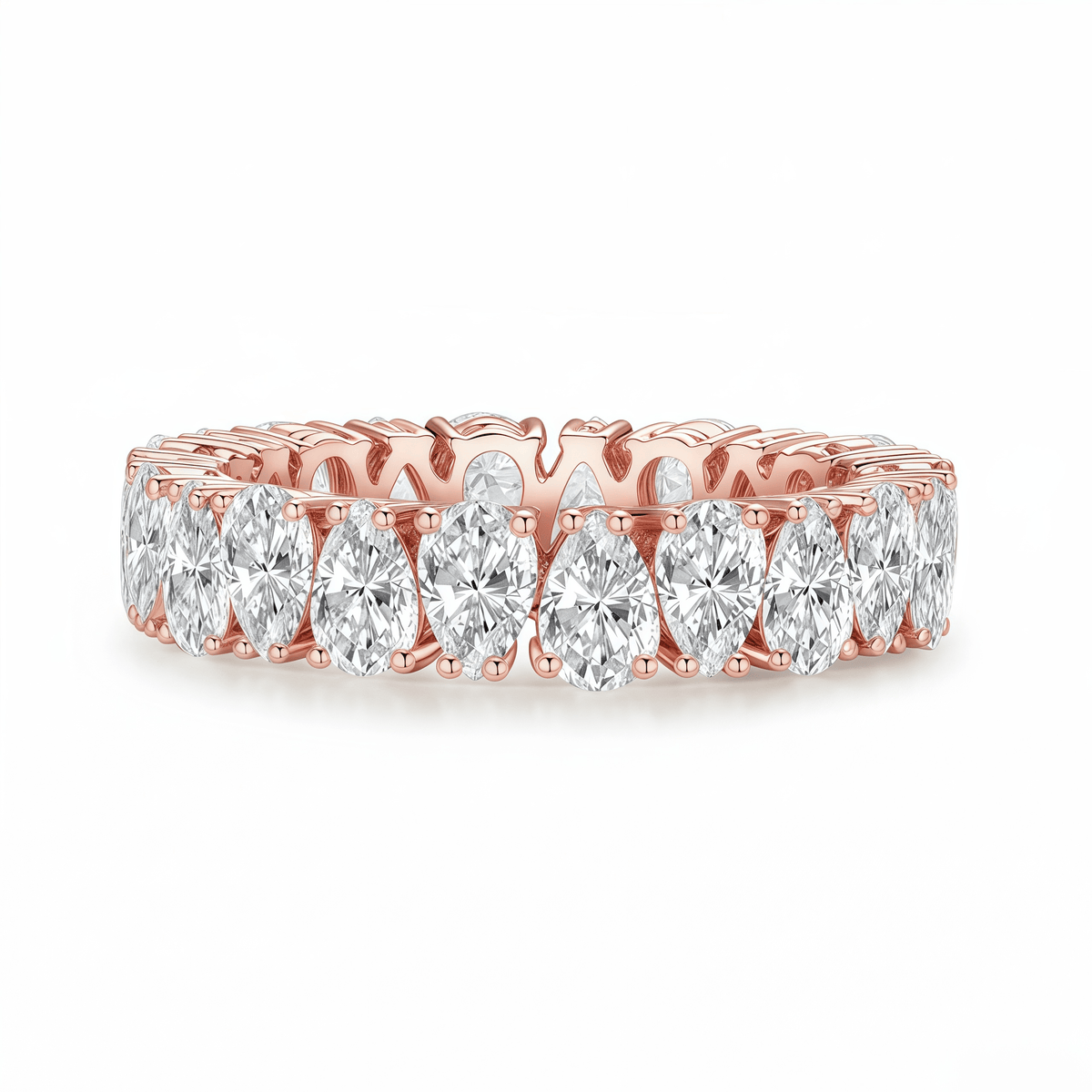 The Pear Diamond Eternity Ring - SparkLab Gems