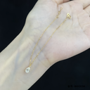The Pear Solitaire Chain Bracelet - SparkLab Gems