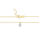 The Pear Solitaire Chain Bracelet - SparkLab Gems