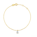 The Pear Solitaire Chain Bracelet - SparkLab Gems