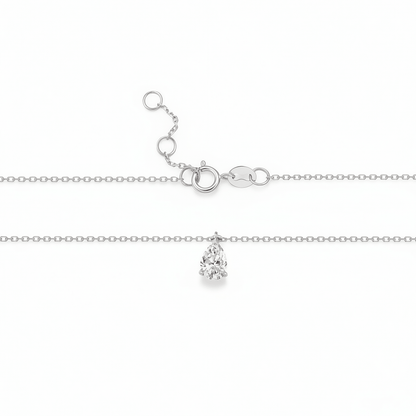 The Pear Solitaire Chain Bracelet - SparkLab Gems
