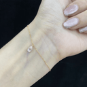 The Pear Solitaire Chain Bracelet - SparkLab Gems