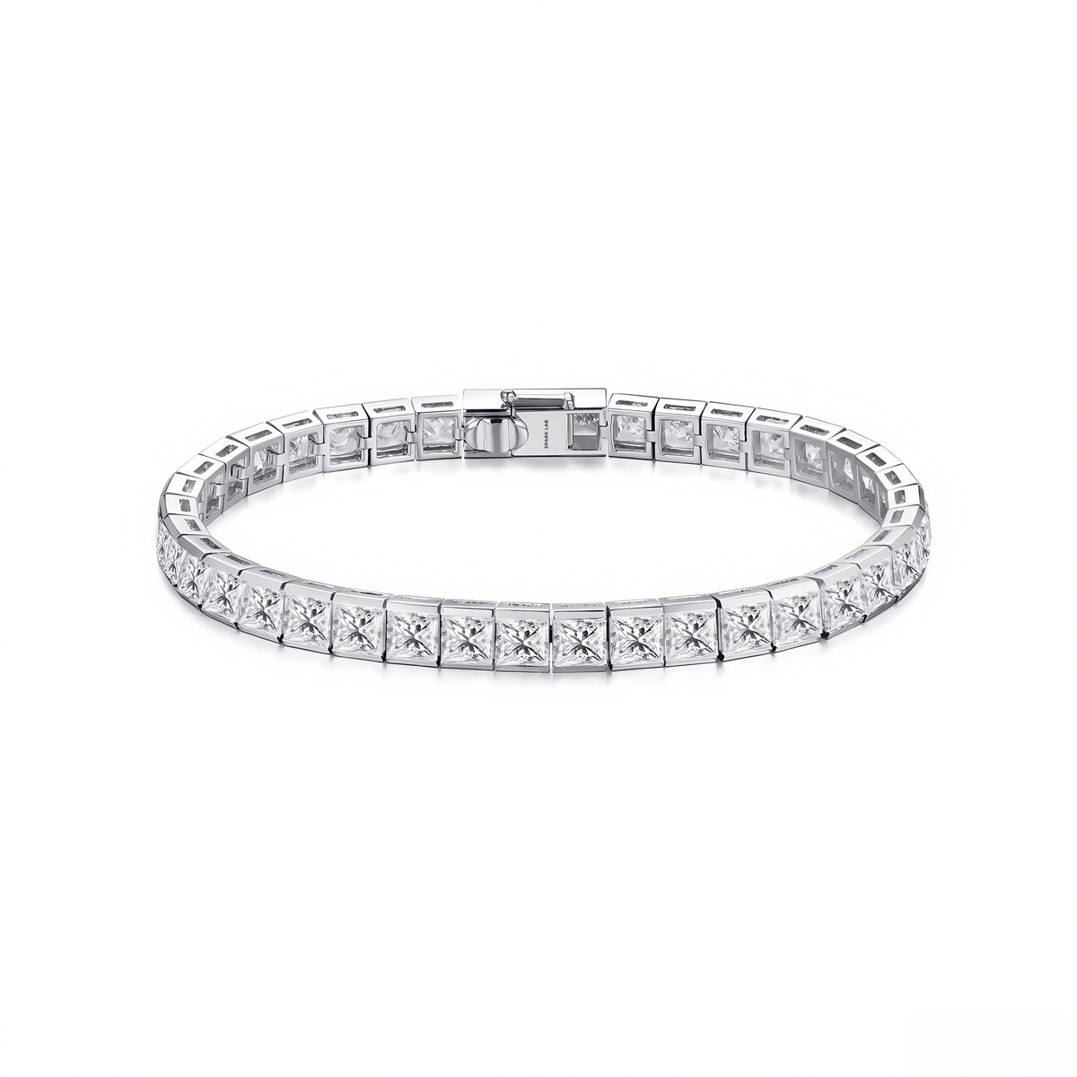 The Princess Cut Channel Bracelet - SparkLab Gems