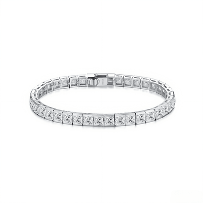 The Princess Cut Channel Bracelet - SparkLab Gems