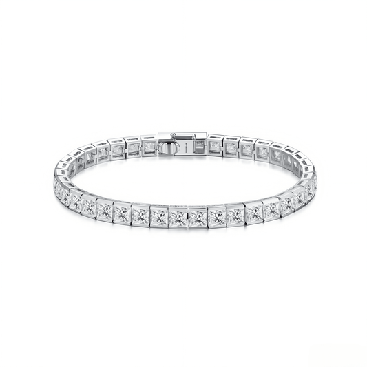 The Princess Cut Channel Bracelet - SparkLab Gems