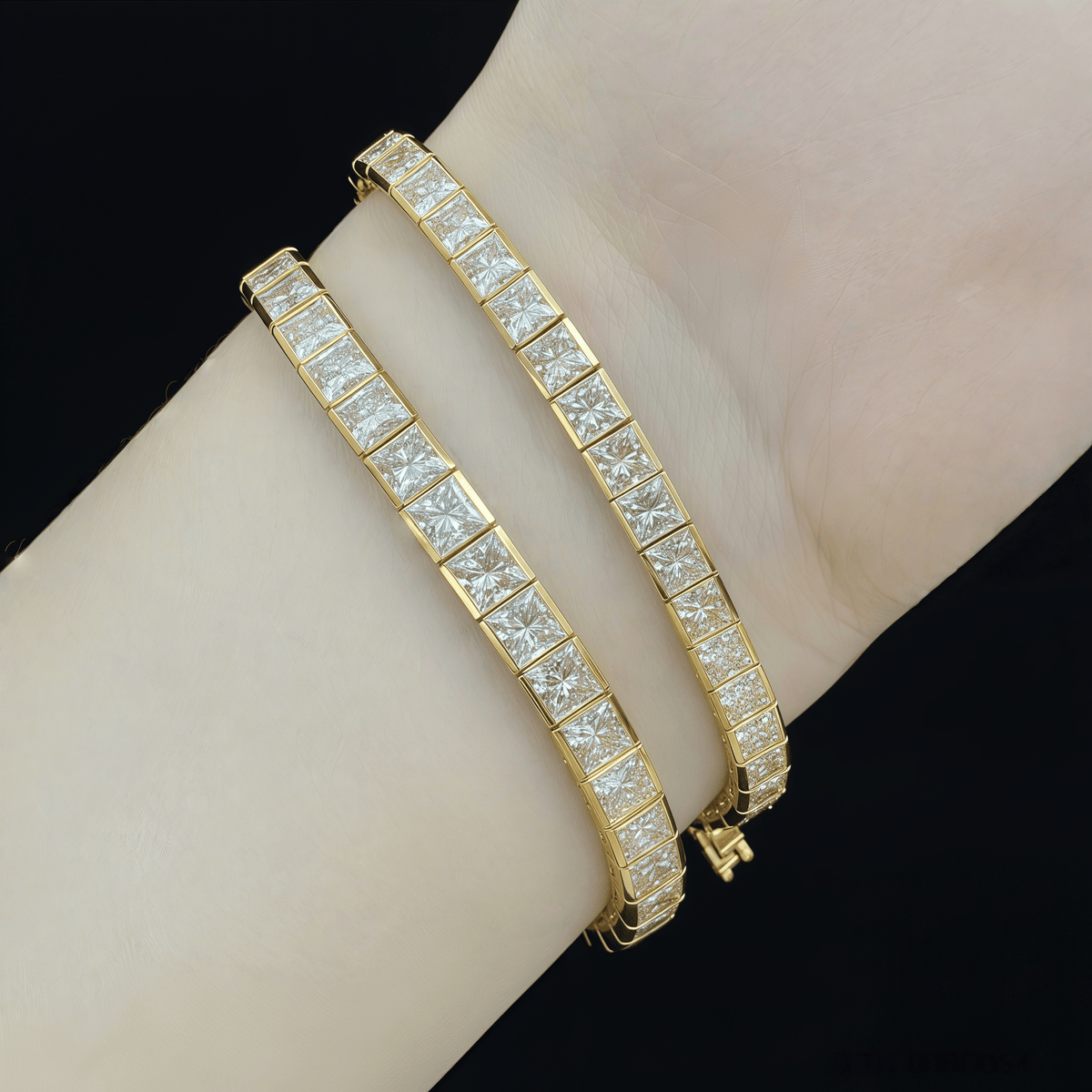 The Princess Cut Channel Bracelet - SparkLab Gems