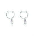 The Princess Cut Dangle Huggies - SparkLab Gems