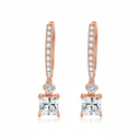 The Princess Cut Dangle Huggies - SparkLab Gems