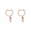 The Princess Cut Dangle Huggies - SparkLab Gems