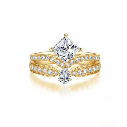 The Princess & Pear Illusion Ring - SparkLab Gems