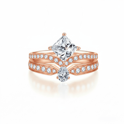 The Princess & Pear Illusion Ring - SparkLab Gems
