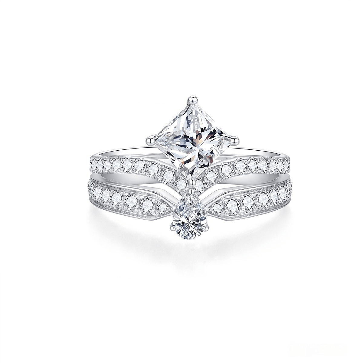 The Princess & Pear Illusion Ring - SparkLab Gems