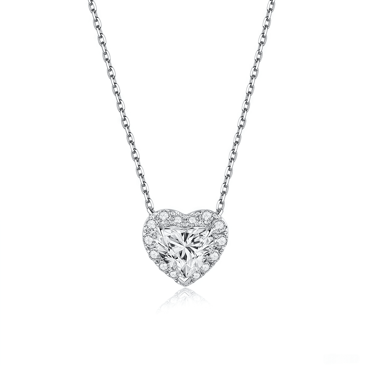 The Romantic Heart Halo Pendant - SparkLab Gems