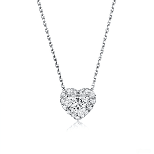 The Romantic Heart Halo Pendant - SparkLab Gems