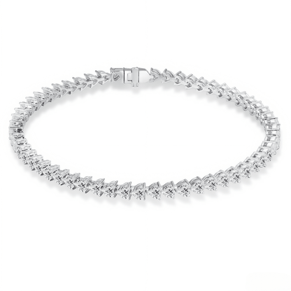 The Romantic Heart Tennis Bracelet - SparkLab Gems