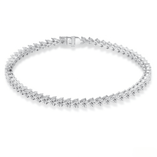 The Romantic Heart Tennis Bracelet - SparkLab Gems