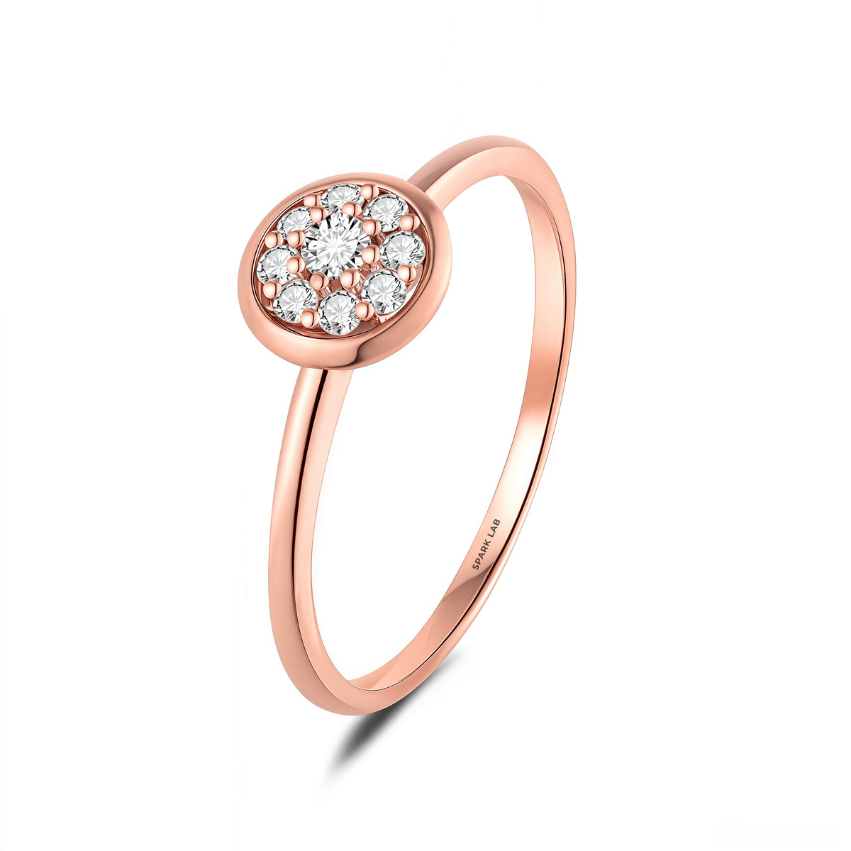 The Round Composite Cluster Ring - SparkLab Gems