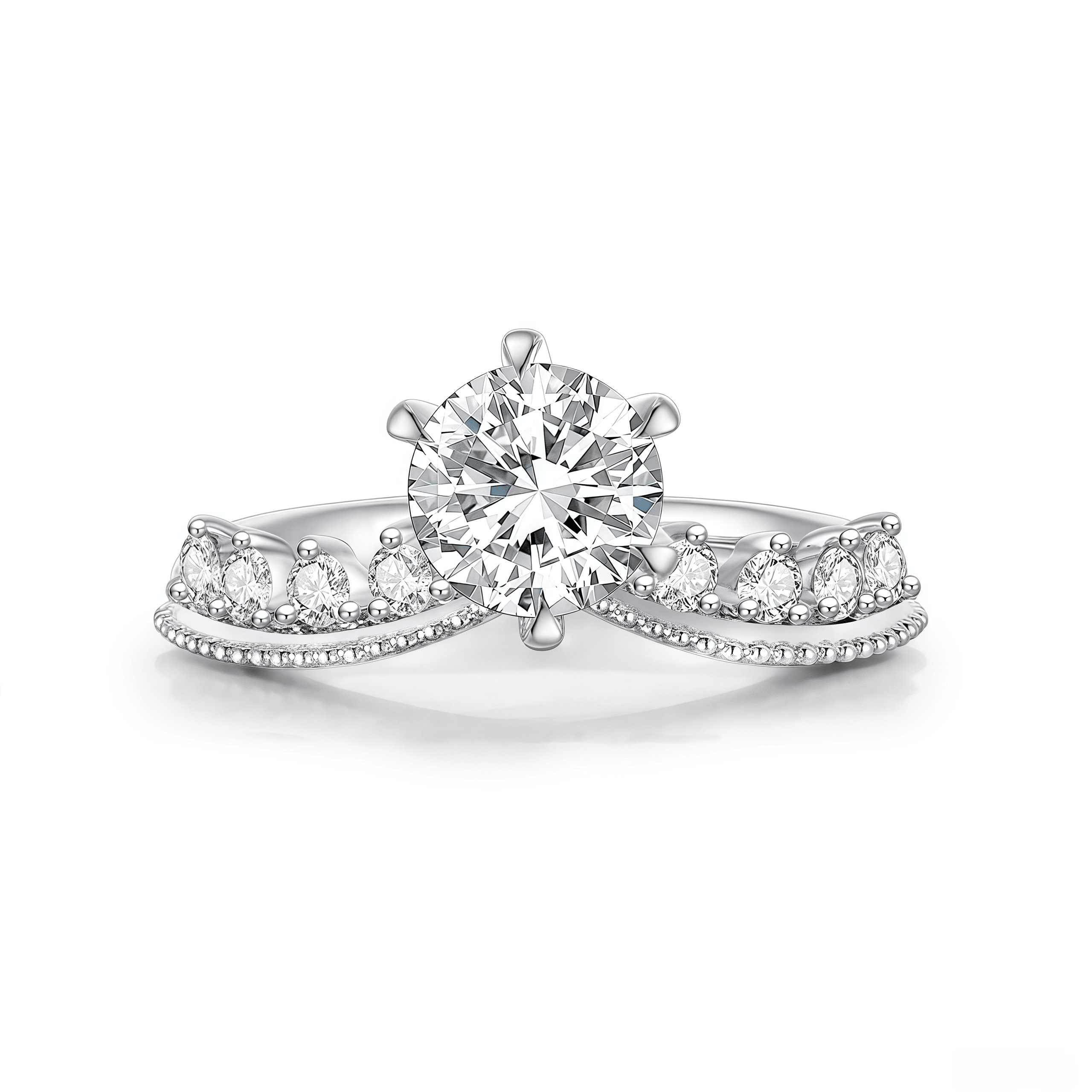 The Royal Tiara Engagement Ring – SparkLab Gems