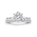 The Royal Tiara Engagement Ring - SparkLab Gems