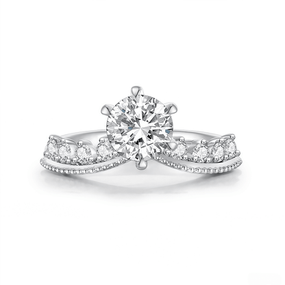 The Royal Tiara Engagement Ring - SparkLab Gems