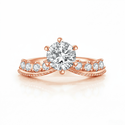 The Royal Tiara Engagement Ring - SparkLab Gems