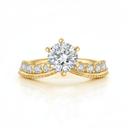 The Royal Tiara Engagement Ring - SparkLab Gems