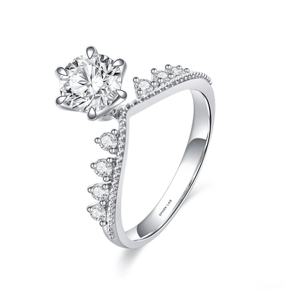The Royal Tiara Engagement Ring - SparkLab Gems
