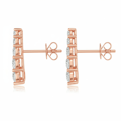 The Shooting Star Diamond Earrings - SparkLab Gems