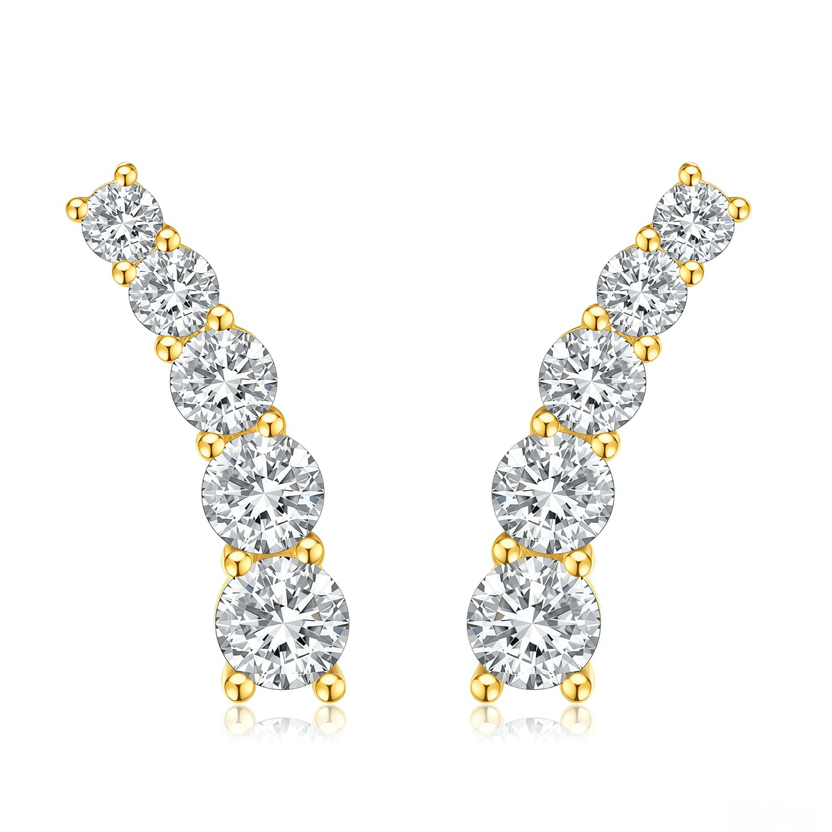 The Shooting Star Diamond Earrings - SparkLab Gems