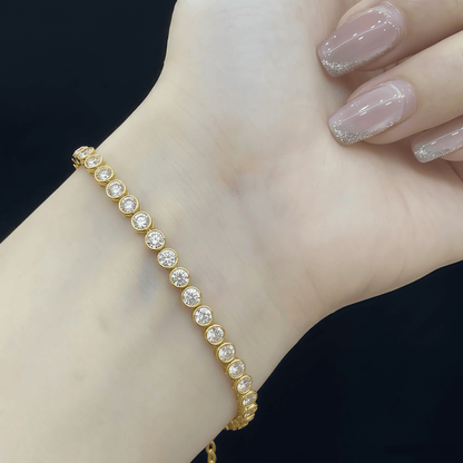 The Smooth - Touch Bezel Bracelet - SparkLab Gems