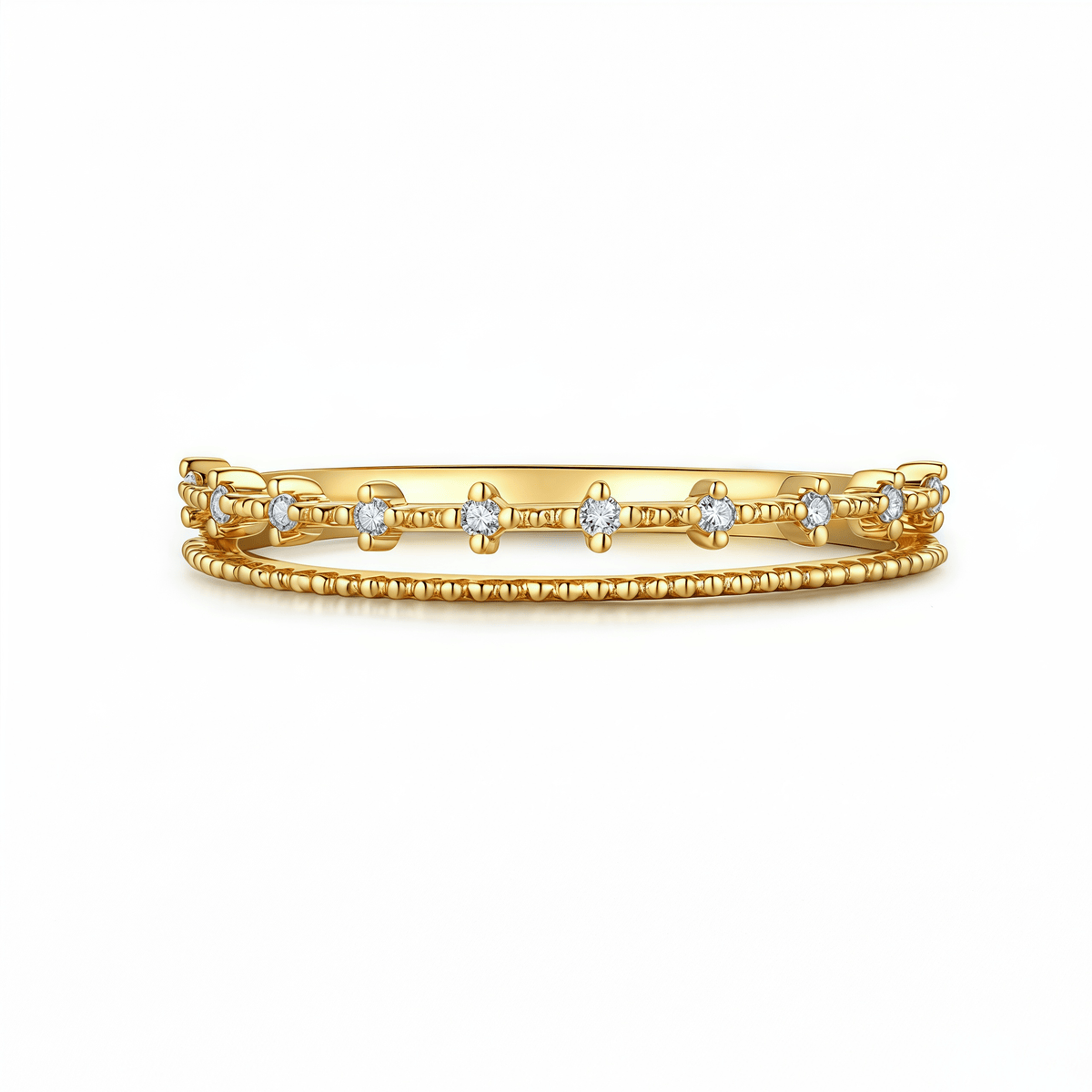 The Stardust Double Band - SparkLab Gems