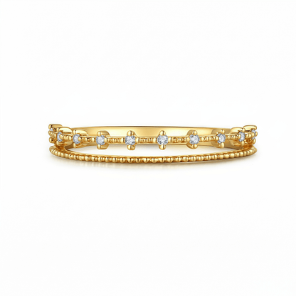 The Stardust Double Band - SparkLab Gems