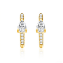 The Teardrop Diamond Huggies· - SparkLab Gems